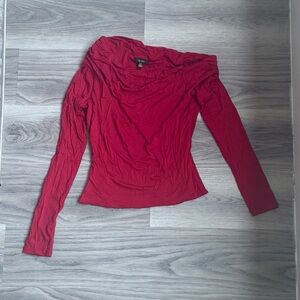 REVOLVE AFRM Poppy Red Off-Shoulder Blouse